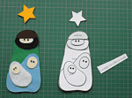 Weihnachtskrippe aus Filz {Freebie}