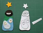 Weihnachtskrippe aus Filz {Freebie}