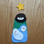 Weihnachtskrippe aus Filz {Freebie}