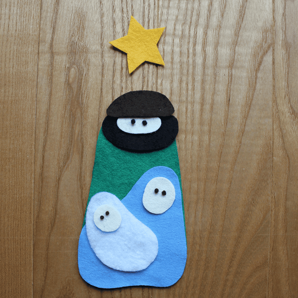 Weihnachtskrippe aus Filz Freebie - HANDMADE Kultur