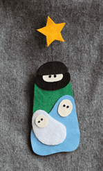 Weihnachtskrippe aus Filz {Freebie}