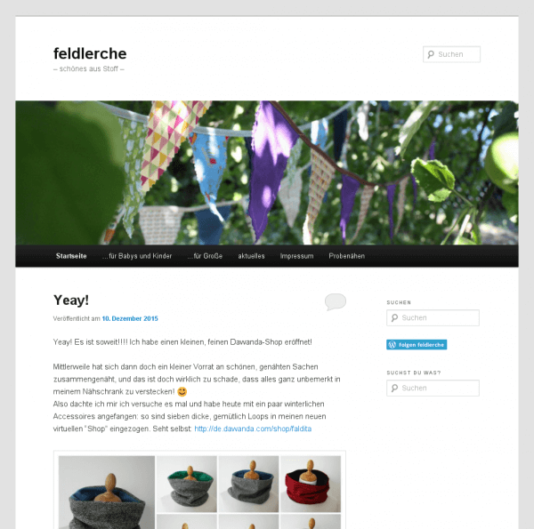 schönes aus Stoff und was mir noch schön erscheint!