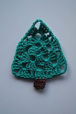 Weihnachtskarte mit Häkel-Baum
