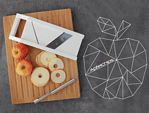 Dicke Apfelchips & Etiketten Freebie