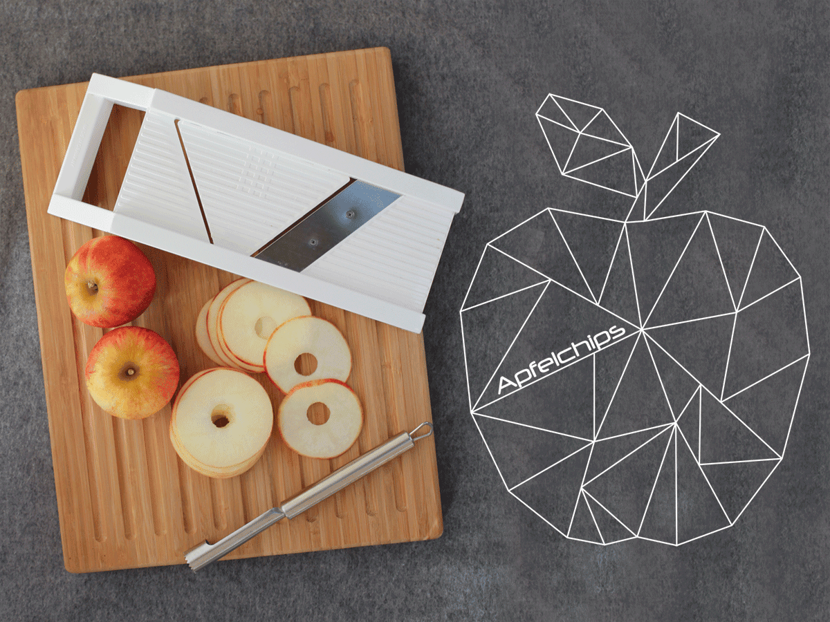 Dicke Apfelchips & Etiketten Freebie