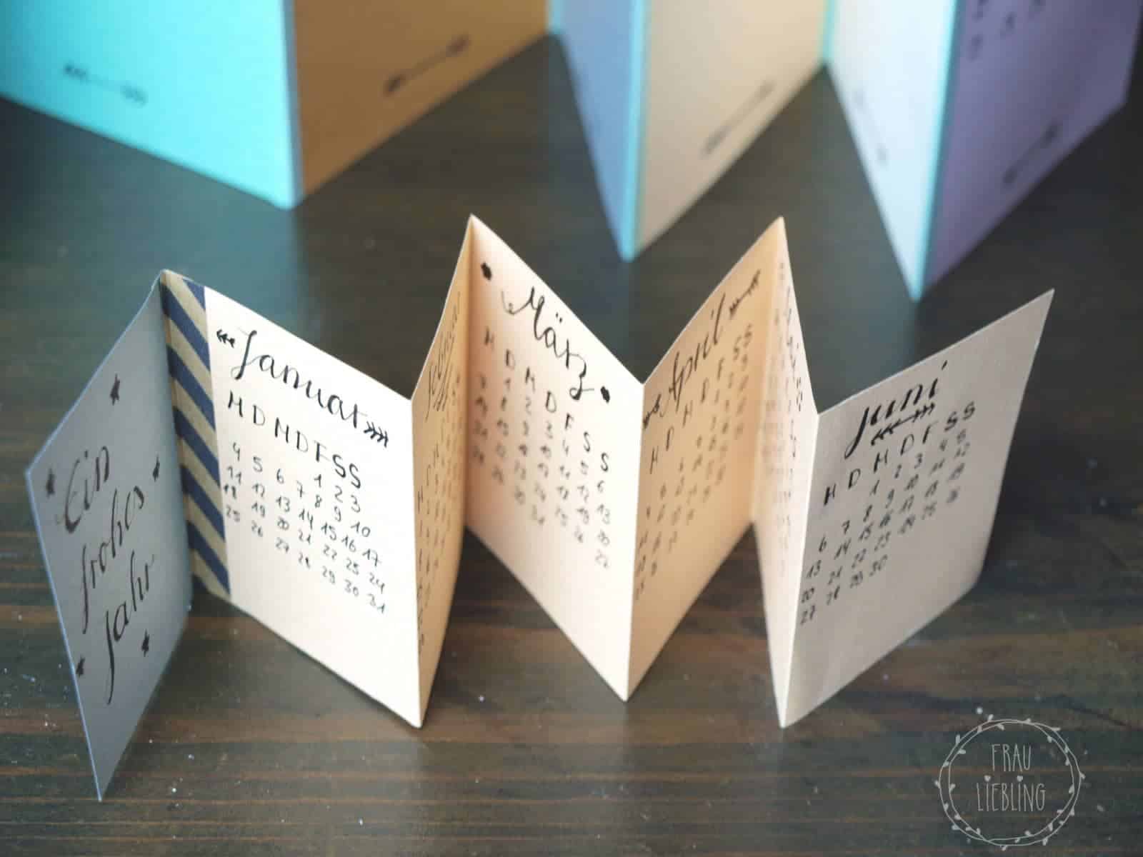 DIY Leporello-Kalender 2016