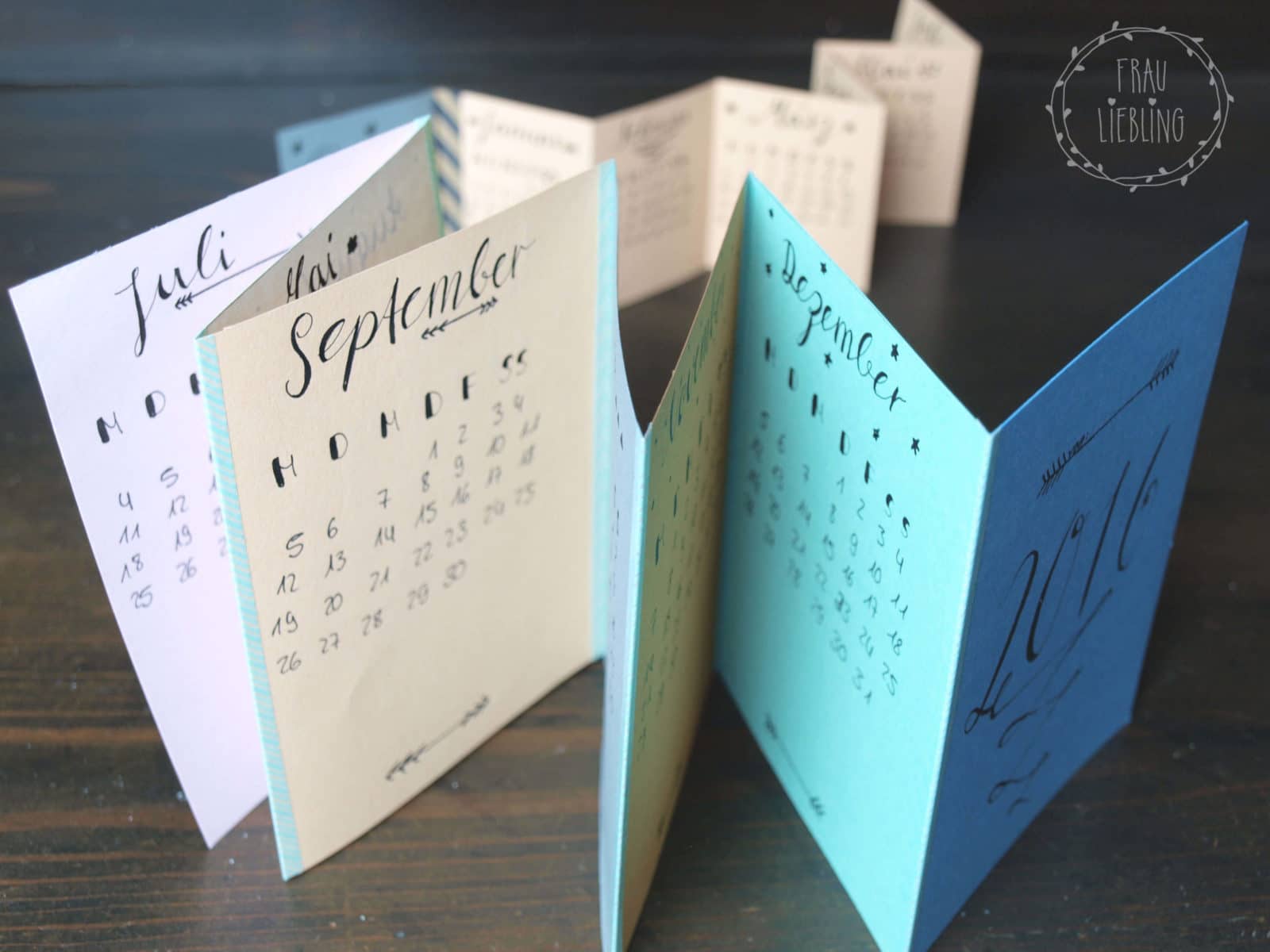 DIY Leporello-Kalender 2016