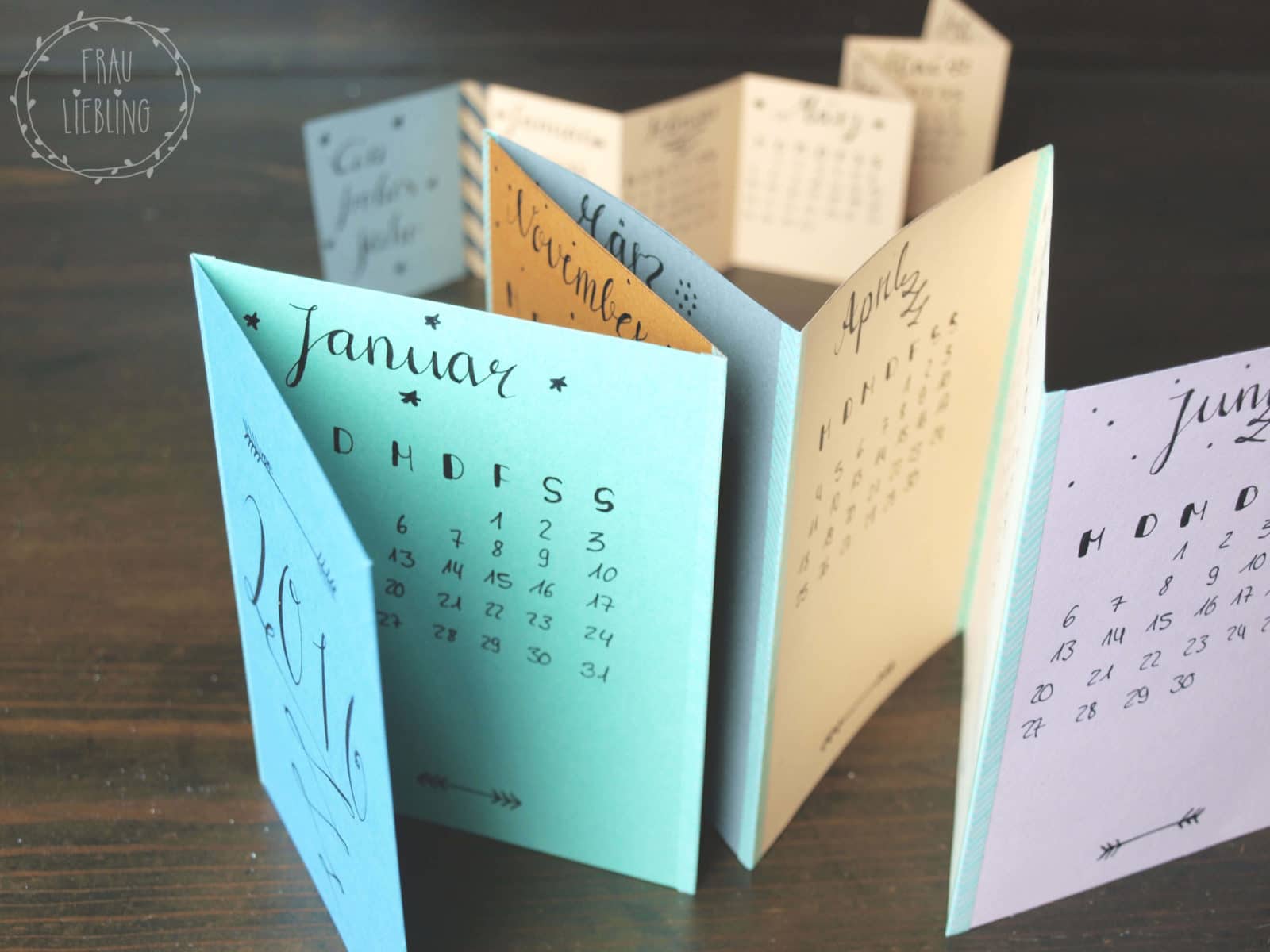 DIY Leporello-Kalender 2016