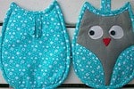 Eulen-Topflappen nähen | Gratis Schnittmuster