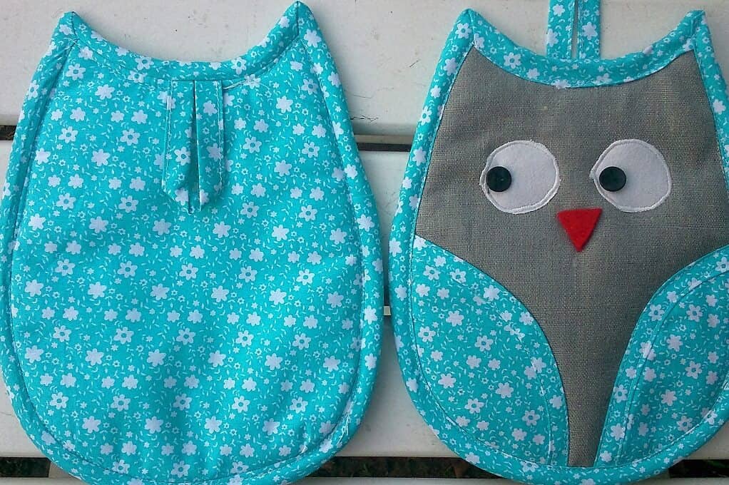 Eulen-Topflappen nähen | Gratis Schnittmuster
