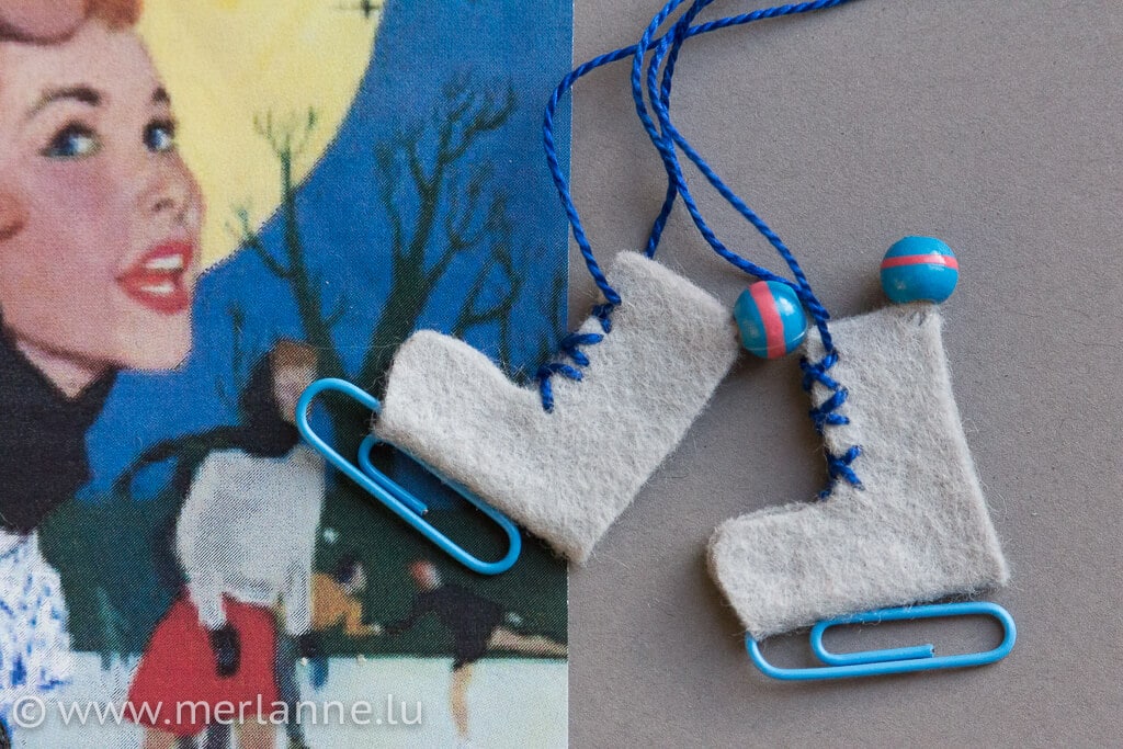 Süße Mini-Schlittschuhe aus Filz !