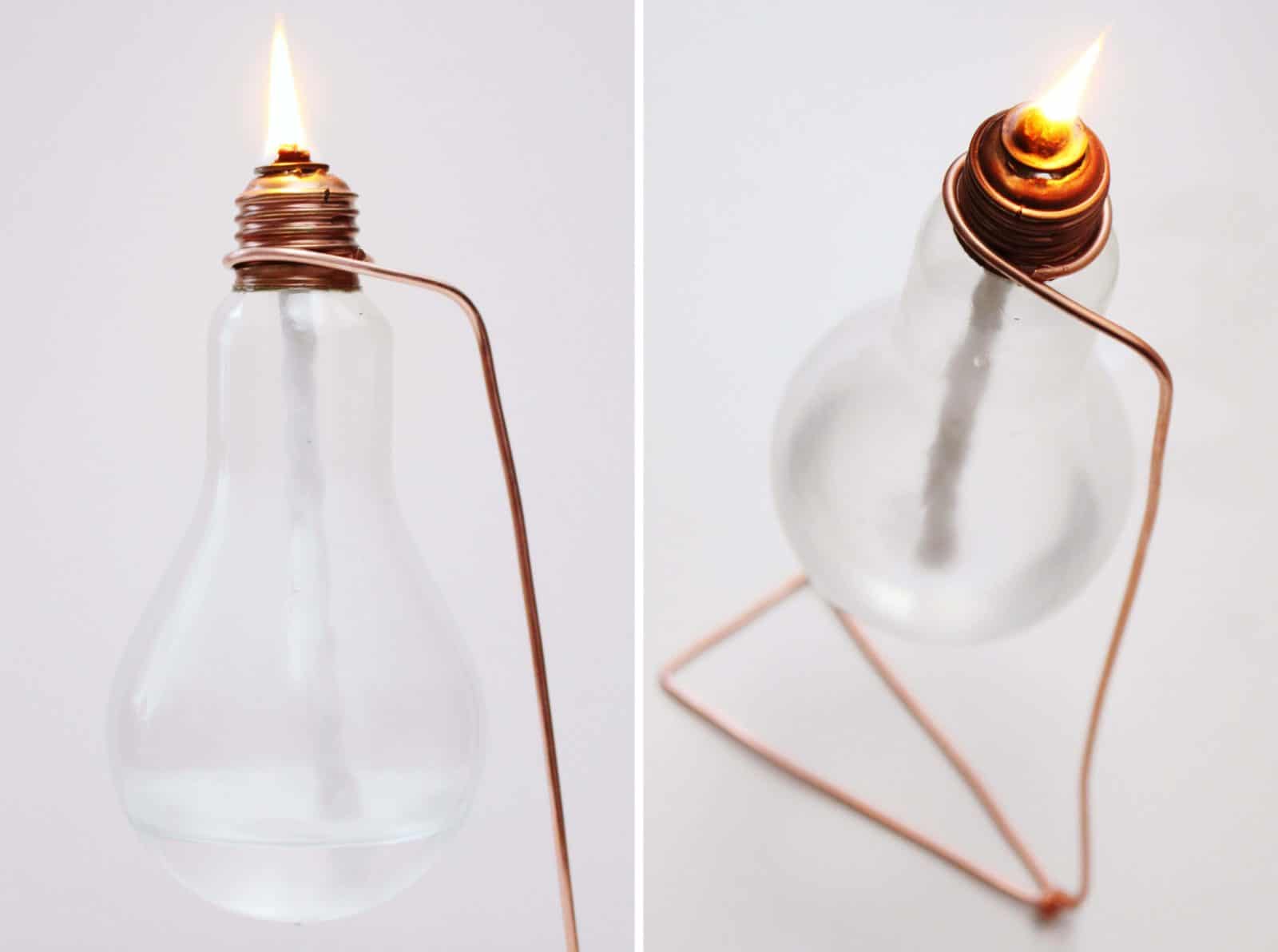 Öllampe aus einer alten Glühbirne: Upcycling Idee für die Kreativ durch den Monat Challenge {DIY}