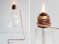 Öllampe aus einer alten Glühbirne: Upcycling Idee für die Kreativ durch den Monat Challenge {DIY}
