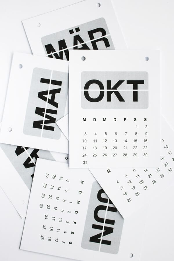 Kalender – Klemmbrett mal anders