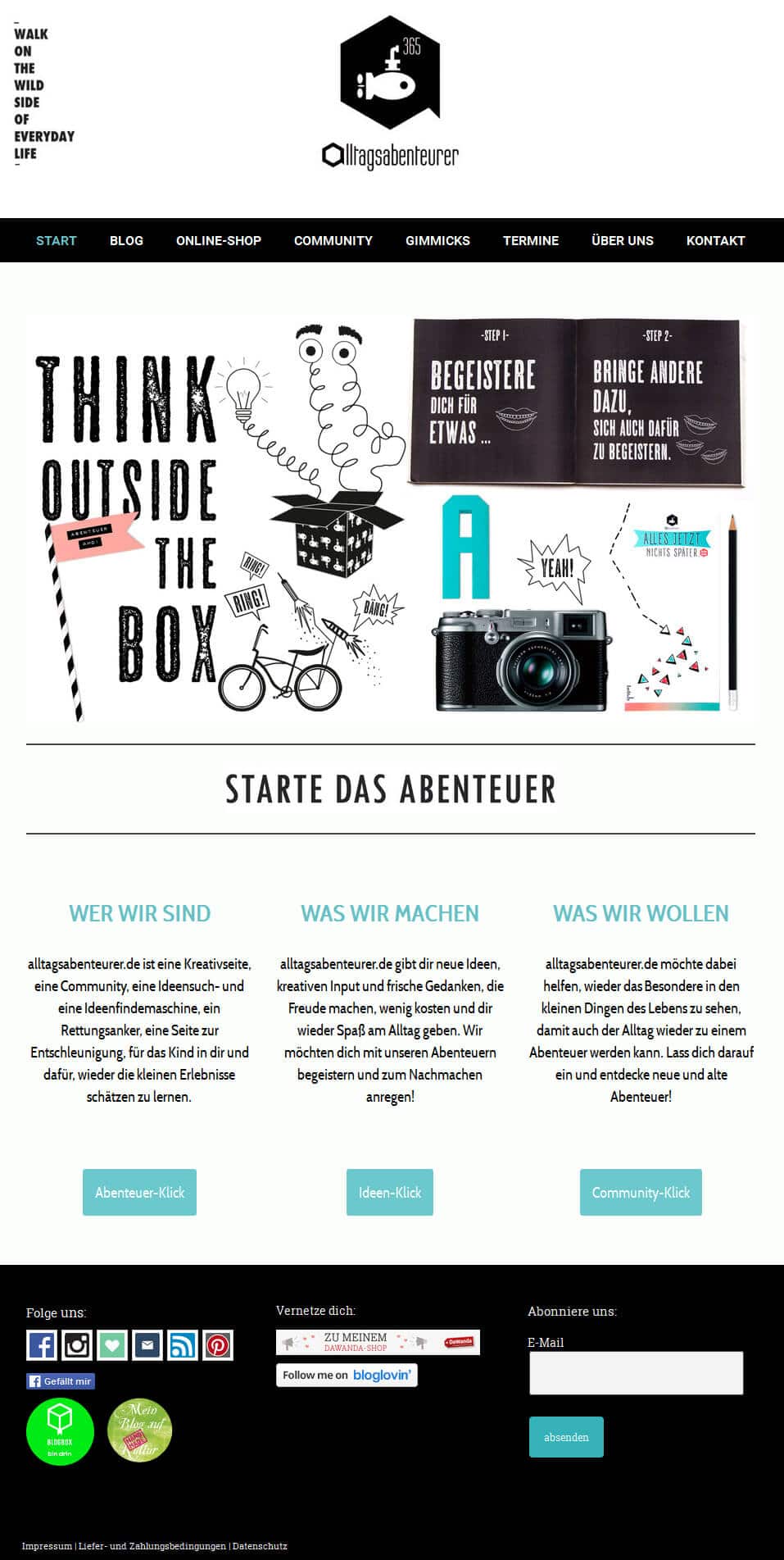 alltagsabenteurer.de – die Kreativseite für alle Alltagsabenteurer