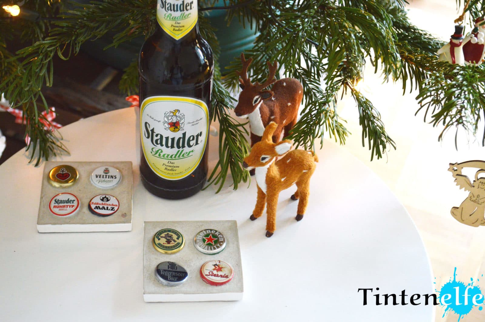 Geschenkidee für Männer – Untersetzer aus Beton mit Kronkorken