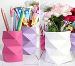 DIY Origami-Vasen mit Rautenmuster