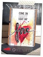 Karte zum Valentinstag – COME ON BABY LIGHT MY FIRE