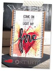 Karte zum Valentinstag – COME ON BABY LIGHT MY FIRE