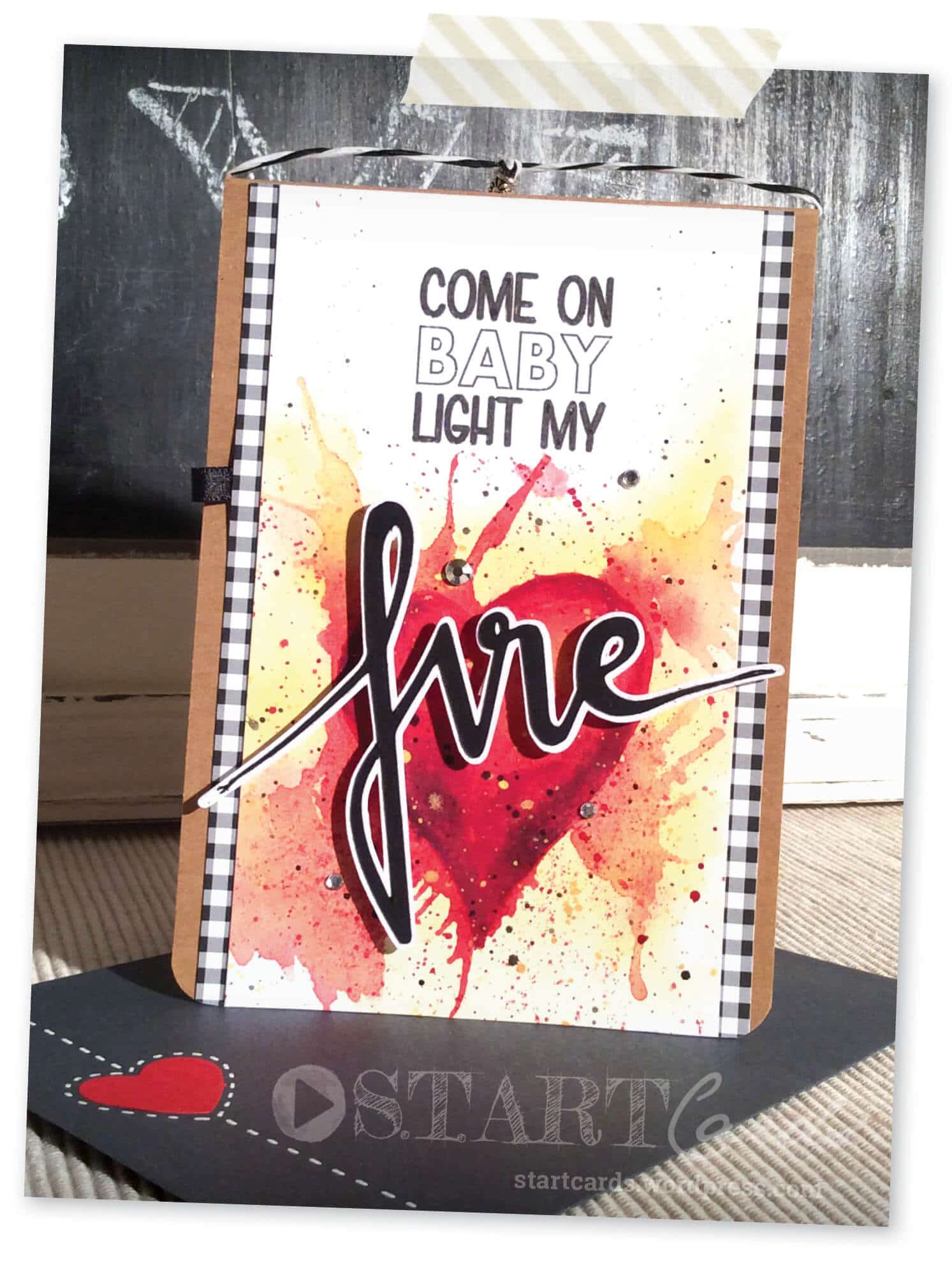 Karte zum Valentinstag – COME ON BABY LIGHT MY FIRE