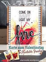 Karte zum Valentinstag – COME ON BABY LIGHT MY FIRE