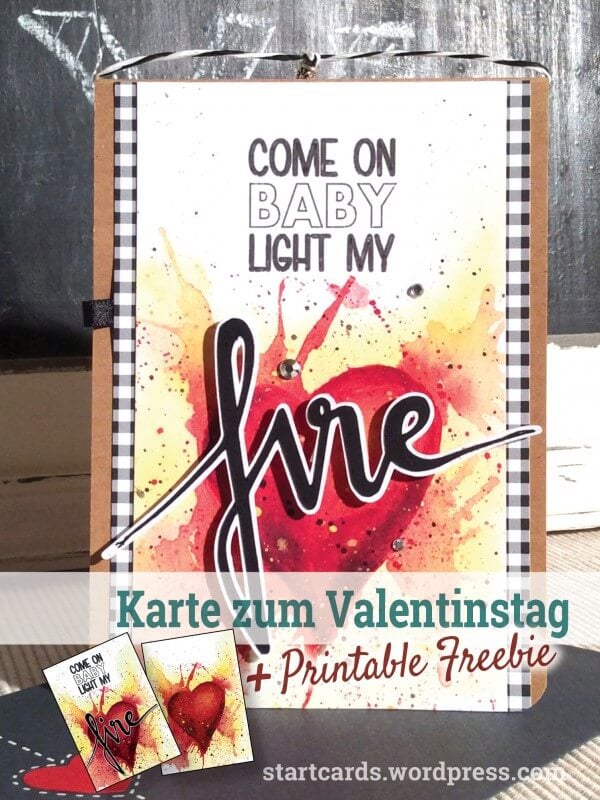 Karte zum Valentinstag - COME ON BABY LIGHT MY FIRE