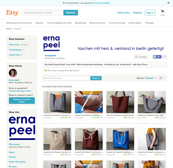 erna peel - taschen mit herz & verstand in berlin gefertigt