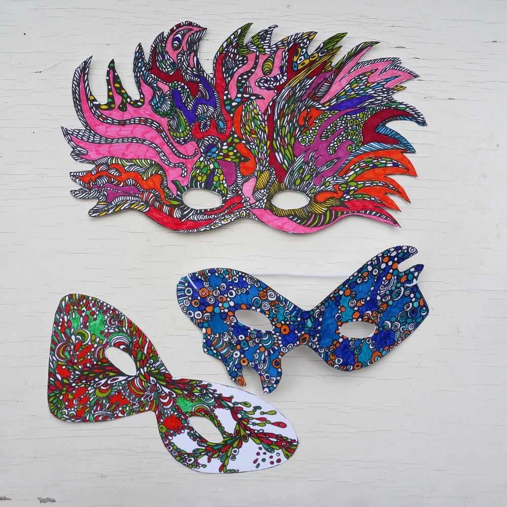Faschingsmaske-Druckvorlage - HANDMADE Kultur