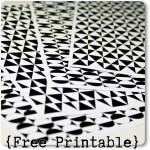 Kreis und Dreieck in schwarz und weiss … {Free Printable}