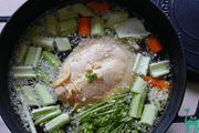 Thailändische Kokosmilch Krevetten Suppe