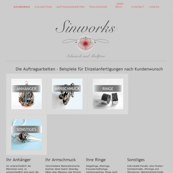 Sinworks – Handgefertigte Ringe, Ketten und Armbänder aus Metall