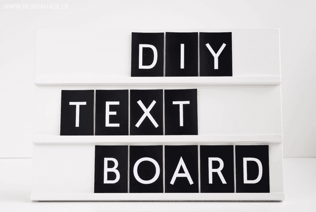 DIY // Textboard selber machen und free printable