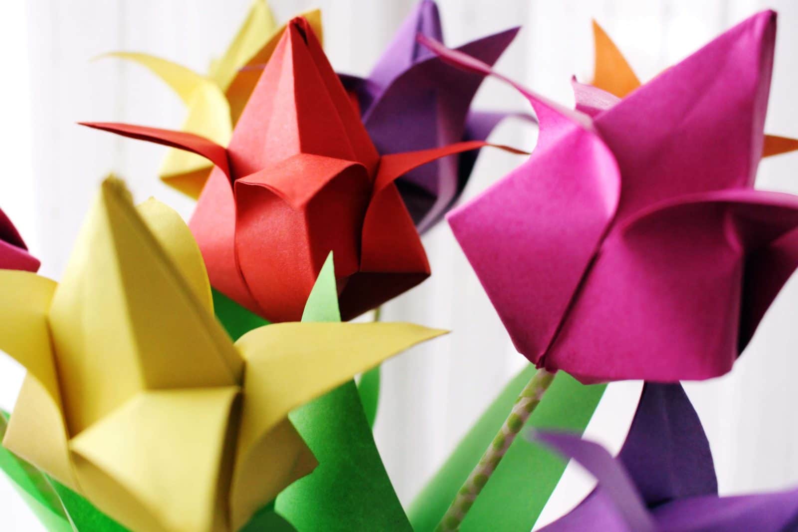 kunterbunte Origami Tulpen // Kreativ durch den Monat Challenge