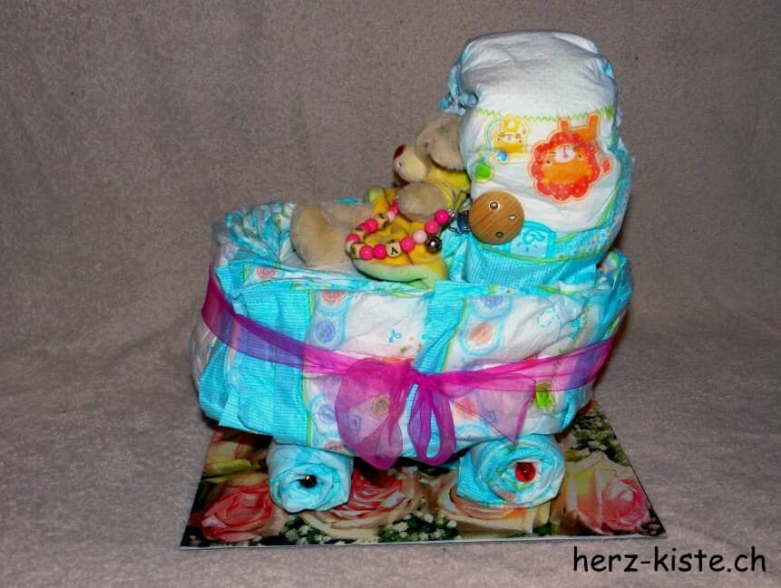 Windelkinderwagen – Windeltorte mal anders