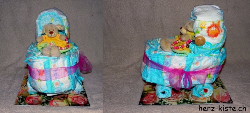 Windelkinderwagen – Windeltorte mal anders