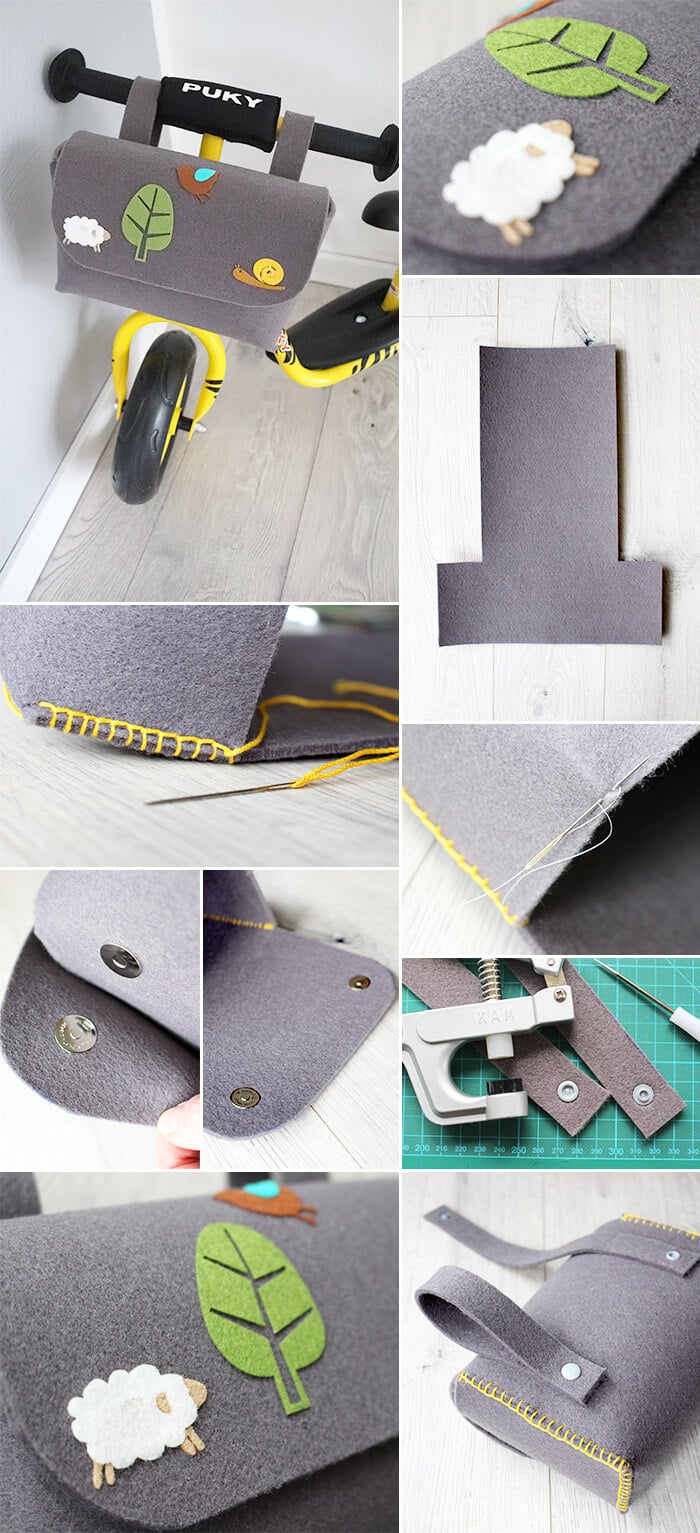 Lenkertasche aus Filz