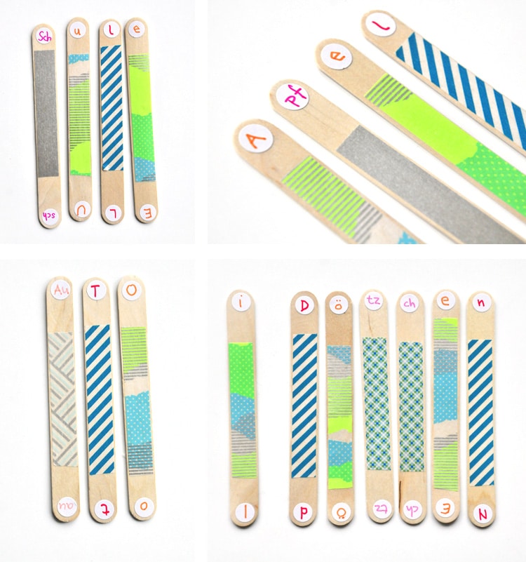 #12giftswithlove – Washi Tape – Alphabet-Lernspiel mit Toolbox