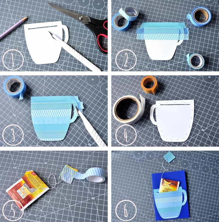 #30minDIYs – Tutorial: Wie bastelt man eine Teetassenkarte mit Teebeutel