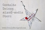 Gestalte einen mixed-media Stern-Anhänger aus einem Origami-Stern