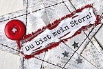 Gestalte einen mixed-media Stern-Anhänger aus einem Origami-Stern