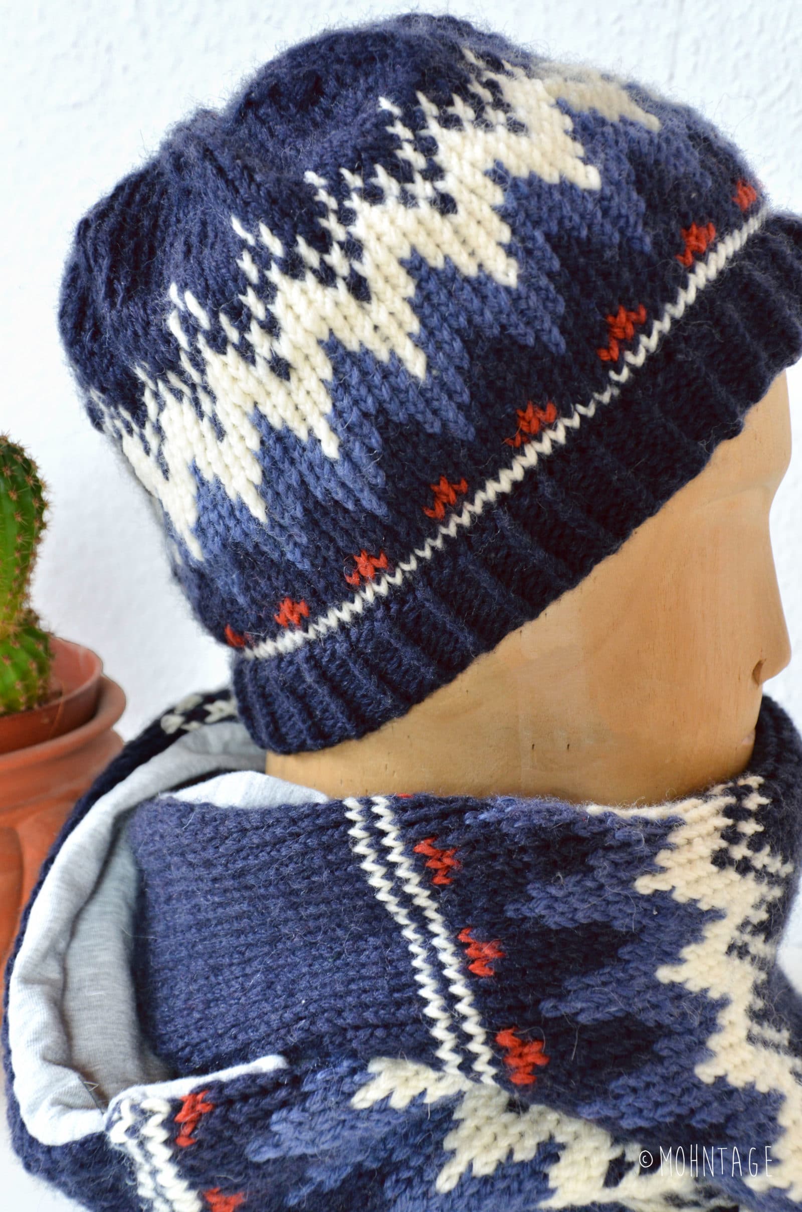 DIY Mütze und Schal: Papa ist reif für die Insel