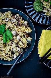 Mafalda Corta mit Champignons und Pecannusspesto von den [Foodistas]