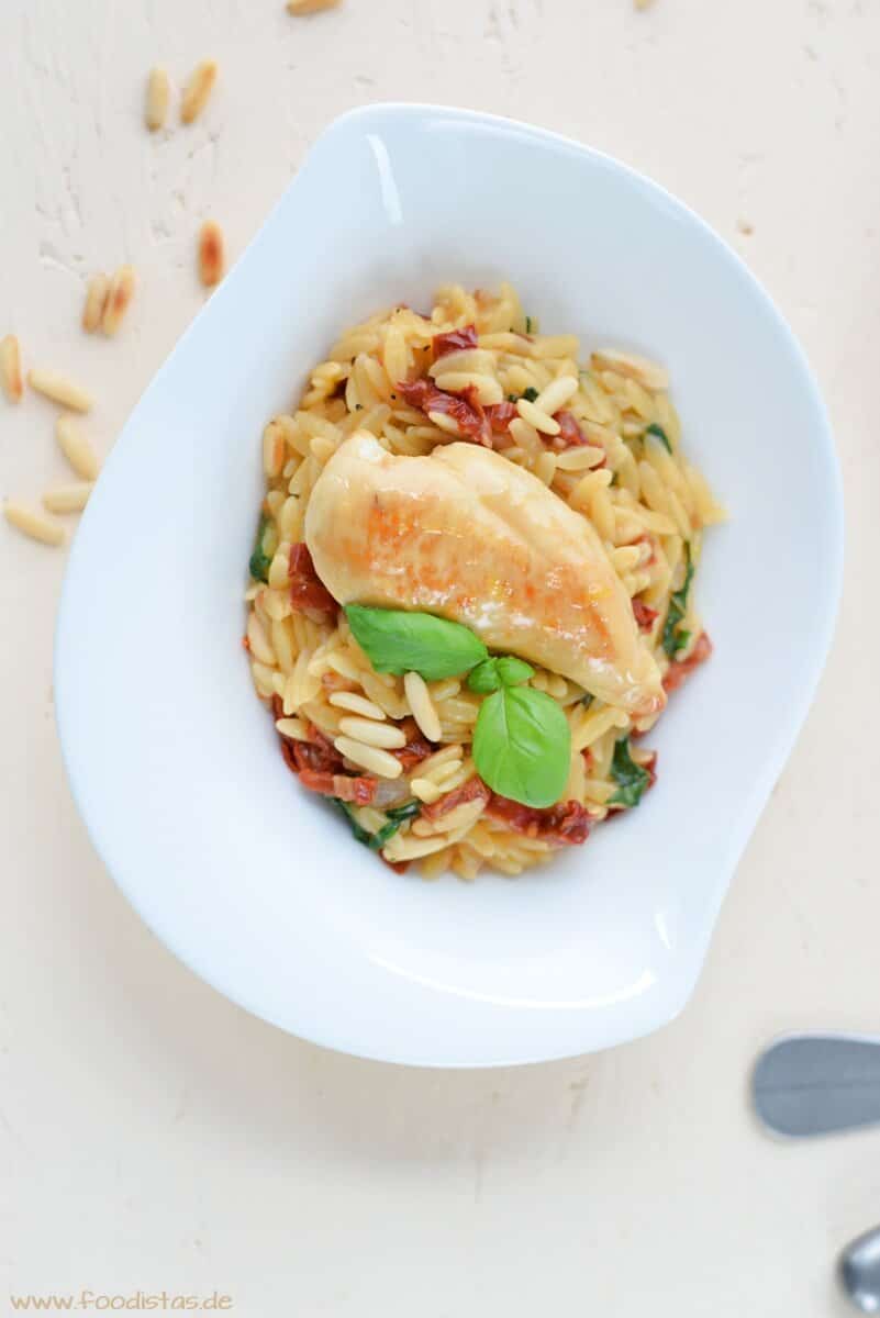 Pastasotto mit Orangen-Huhn von den [Foodistas]