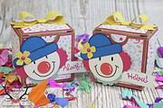 Mini-Geschenkschachtel für Karneval / Fasching oder Kindergeburtstag