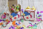 Mini-Geschenkschachtel für Karneval / Fasching oder Kindergeburtstag