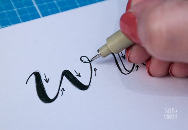 Ein einfaches Handlettering entwerfen für Anfänger