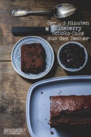 der ... 5 Minuten Blueberry Schoko Cake aus dem Becher