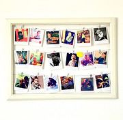 Bilderrahmen / Memoboard mit Polaroids