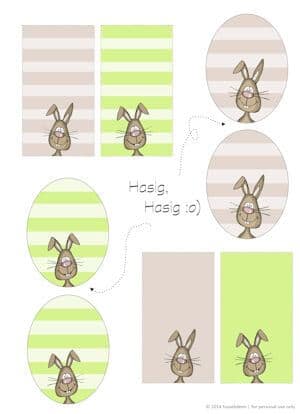 Osterhase: Tags und Karte zum ausdrucken - HANDMADE Kultur