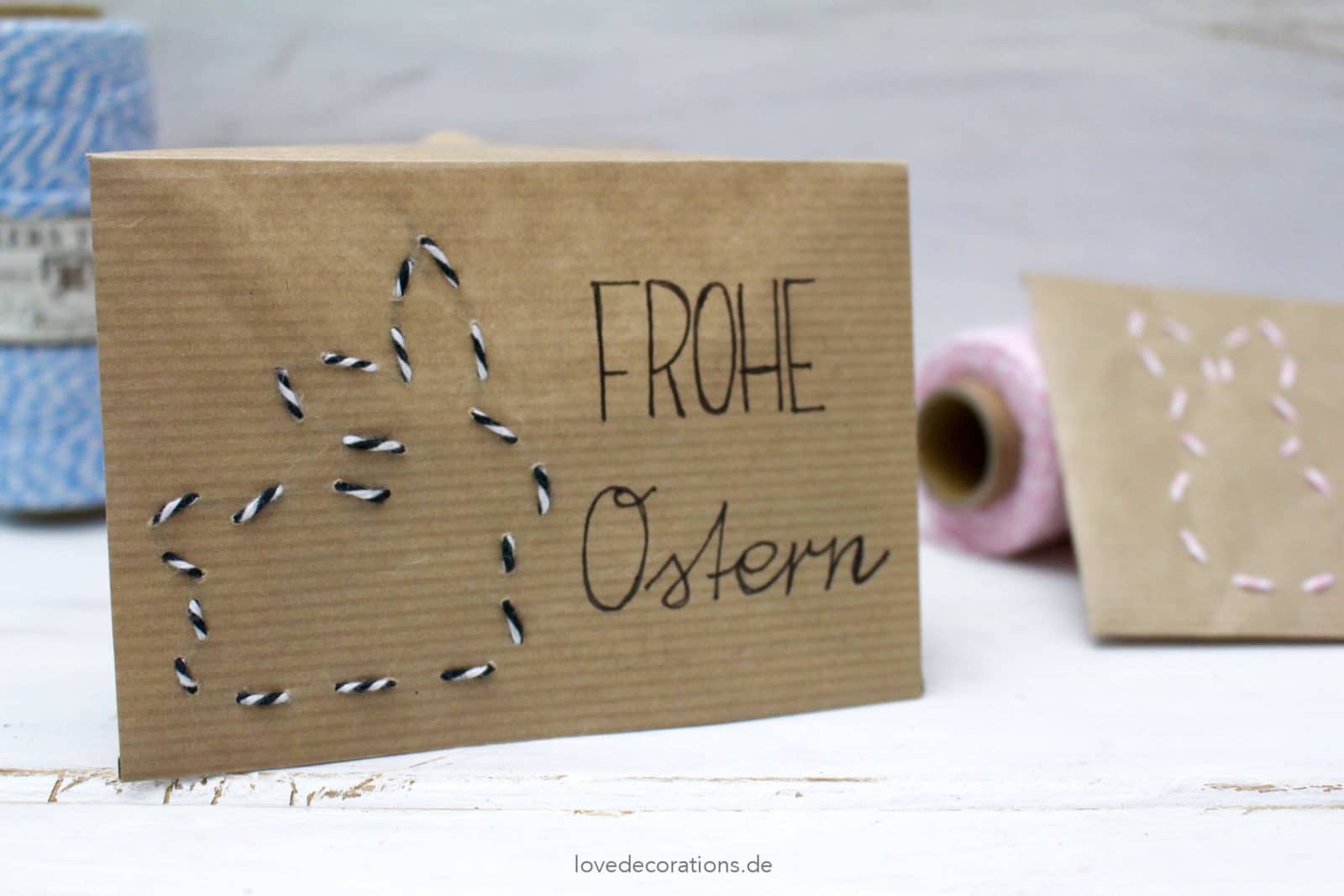 DIY bestickte Briefumschläge mit Ostermotiven